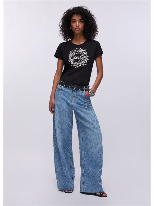 T-shirt woman black LIU JO | WA6493JS923/T9354